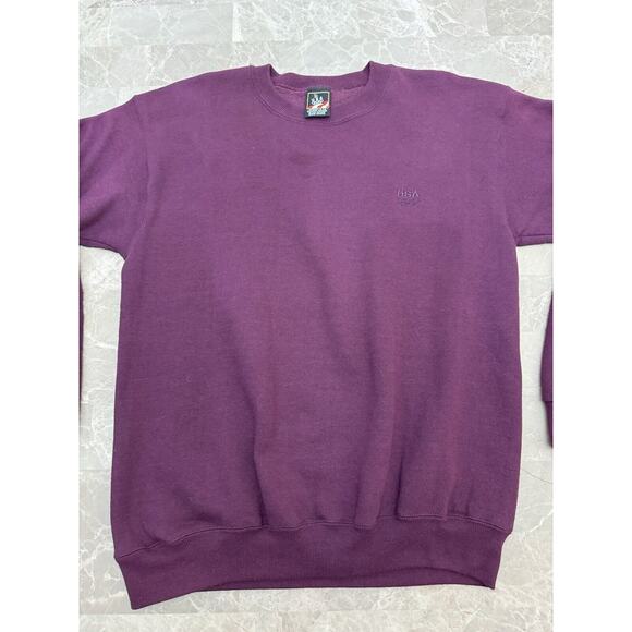 Vintage Olympic Sweatshirt Mens Purple JC Penney USA Embroidered Size Medium - Picture 1 of 10